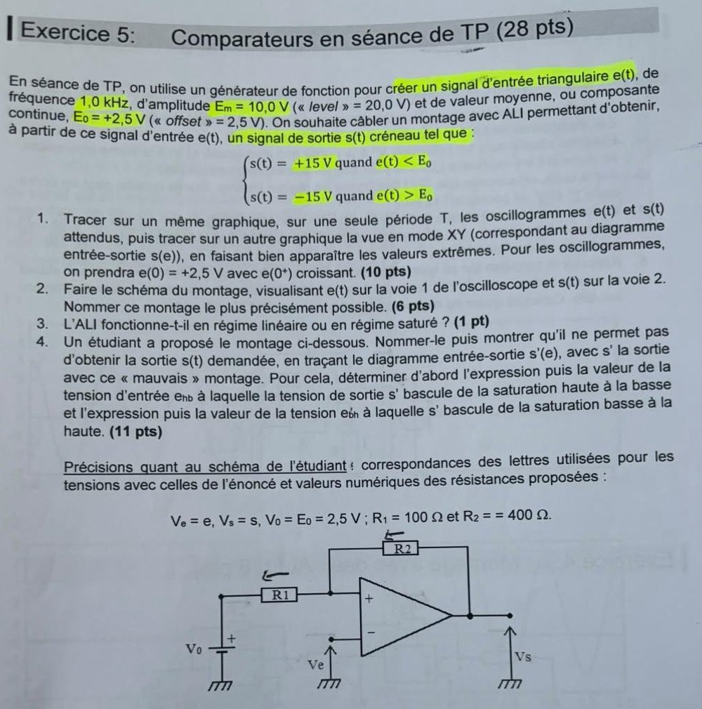 Énoncé exercice 5