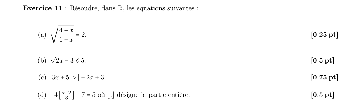 Énoncé exercice 11